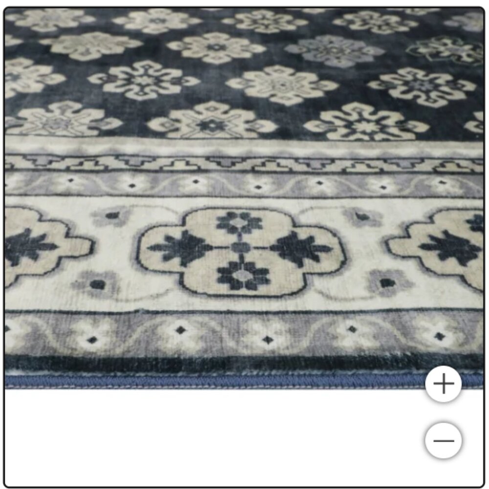 Wyatt & Ash Washable Indoor Area Rug, Beatrice 5'3" x 7'5" - Picture 4 of 6